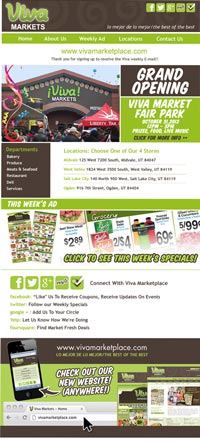 Viva Grand Opening Promotional Email