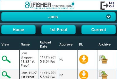 Fisher Online Proofing